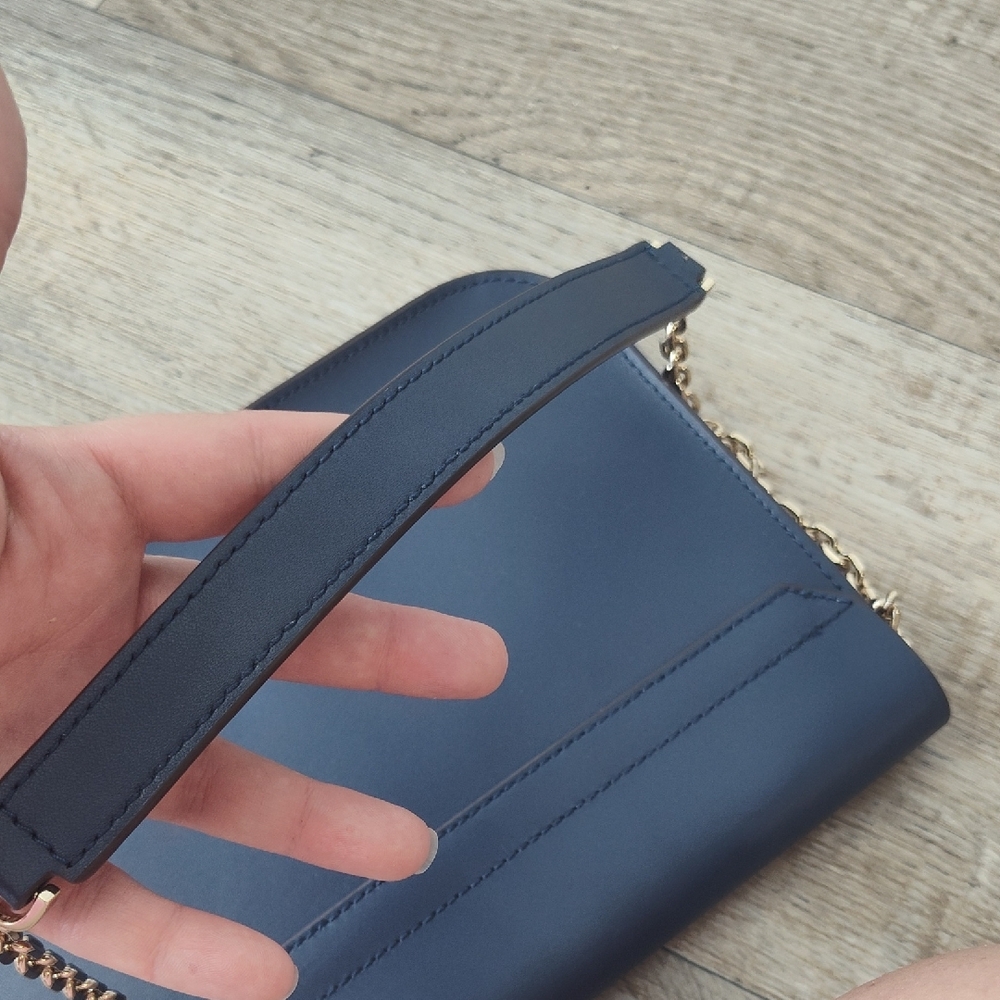 Kate Spade Blue Shoulder Bag with Gold Accents - Picture 7 of 10
